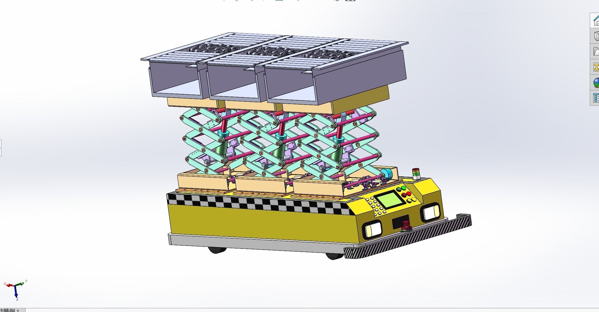 AGV vehicles Assemble 3D model_4