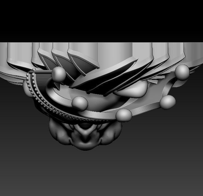 Crown Lion Pendant 3D print model_5