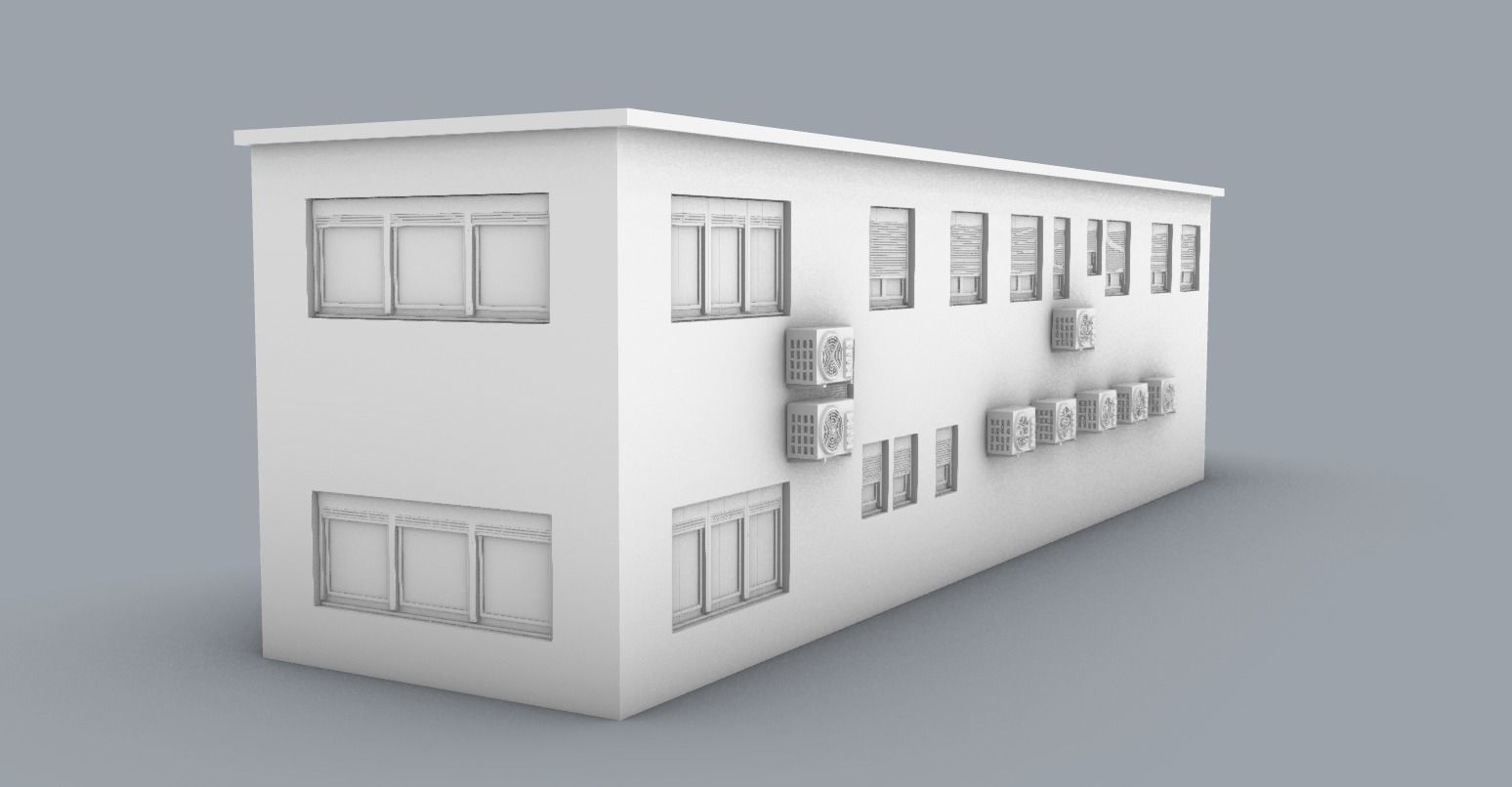 LNG Terminal Administrative Building Low-poly 3D model_1