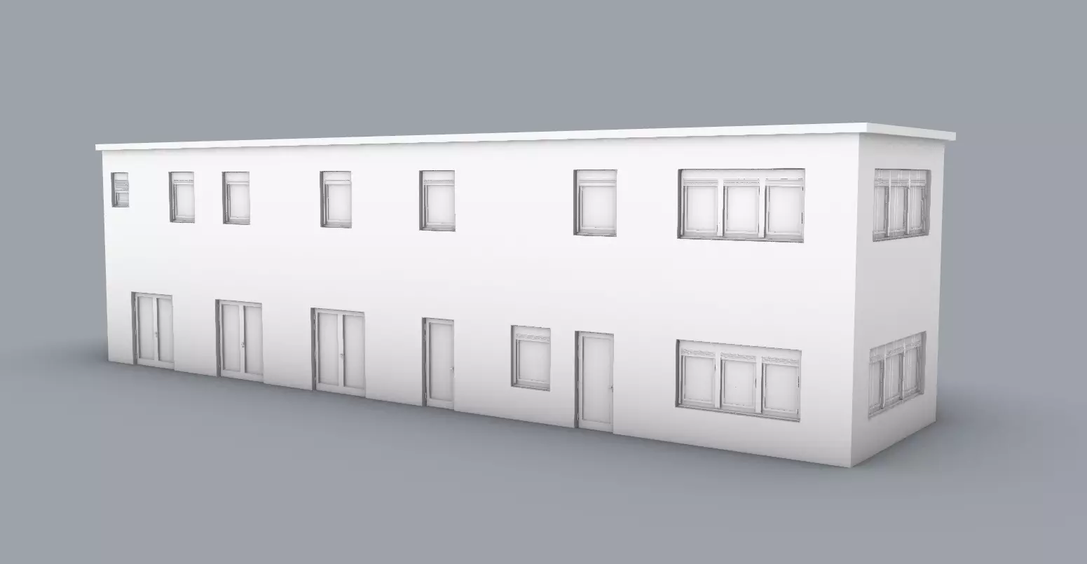 LNG Terminal Administrative Building Low-poly 3D model_0