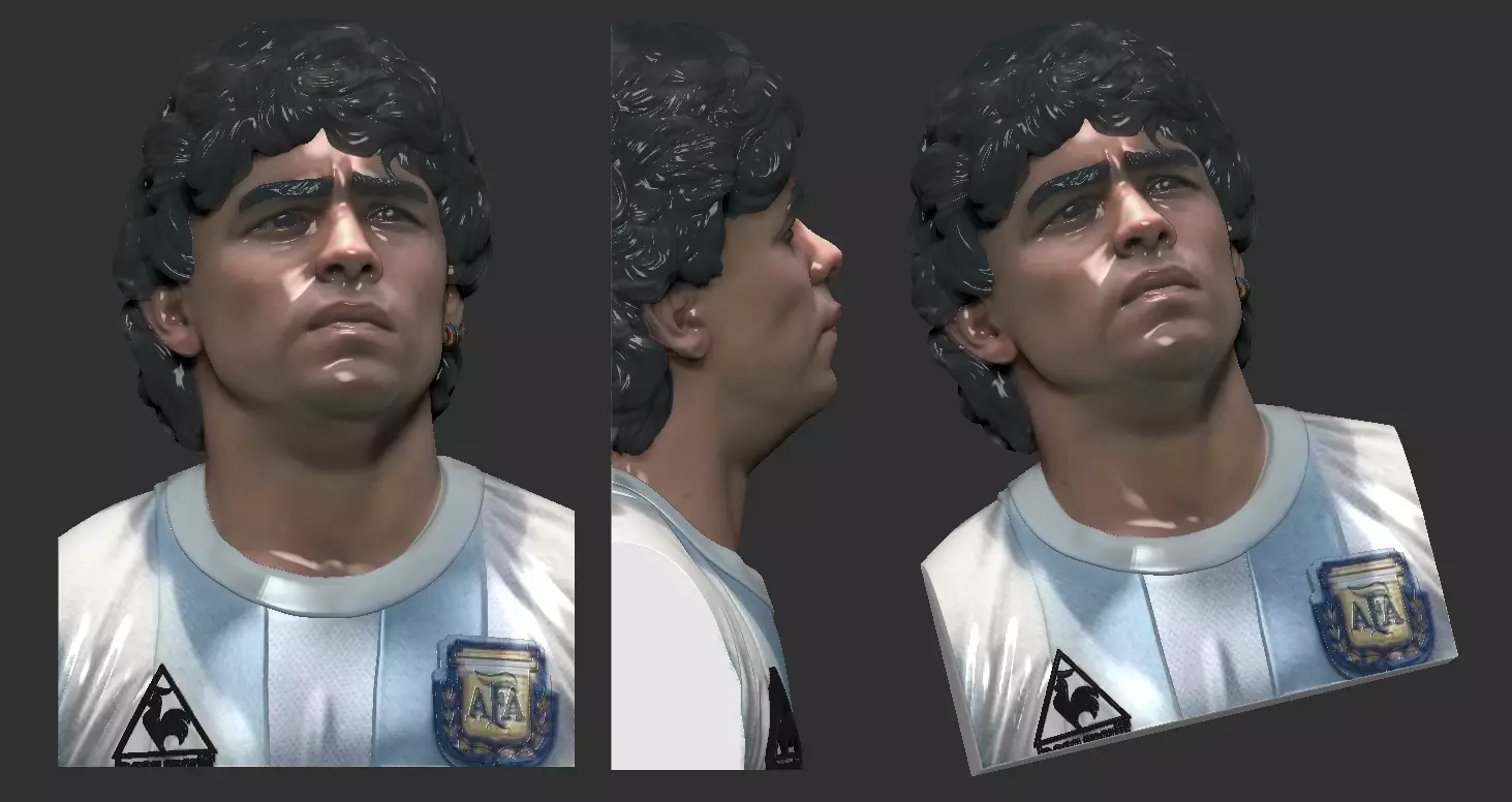 Diego Armando Maradona PORTRAIT Pendant 3D print model