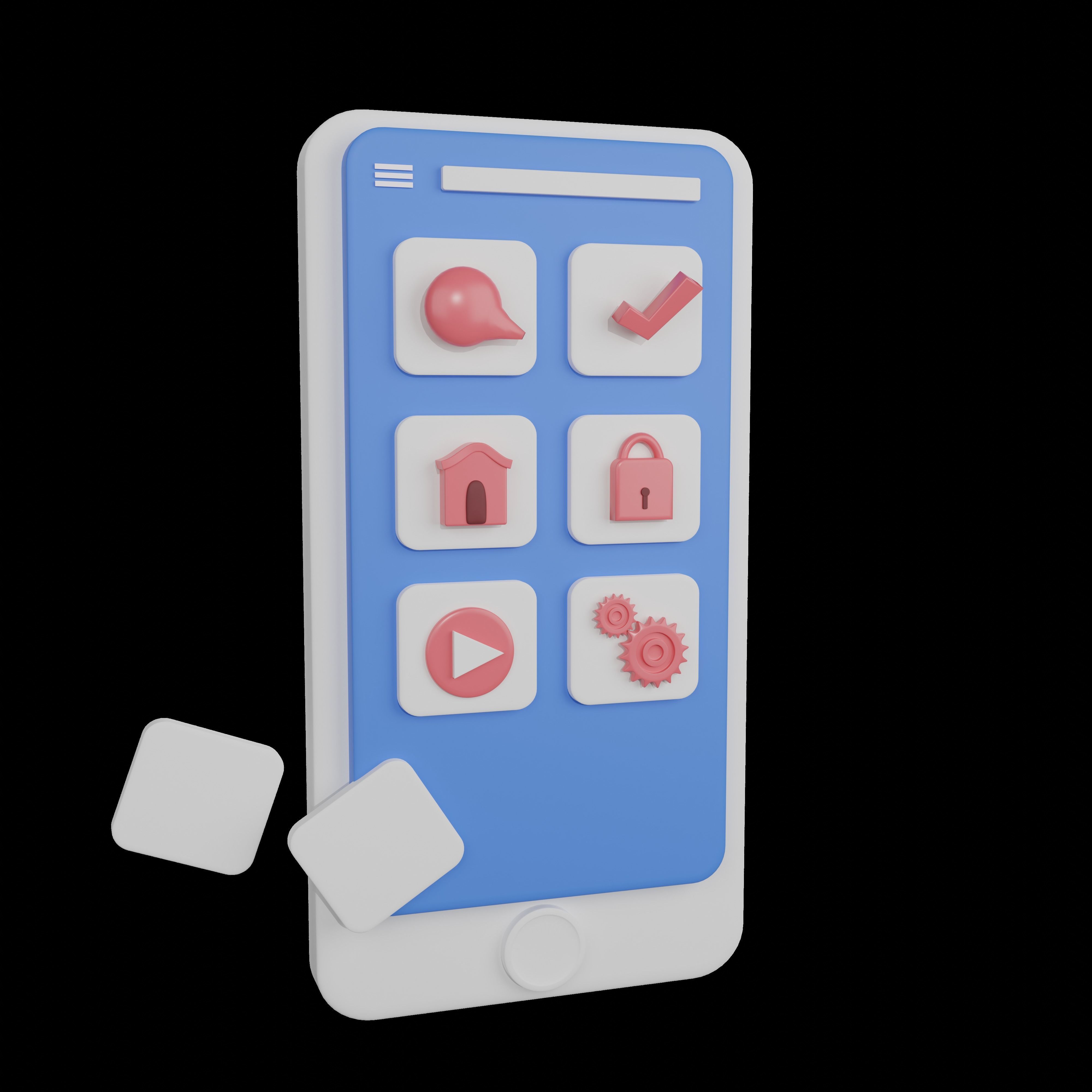 App Platflorm 3d icon 3D model_1
