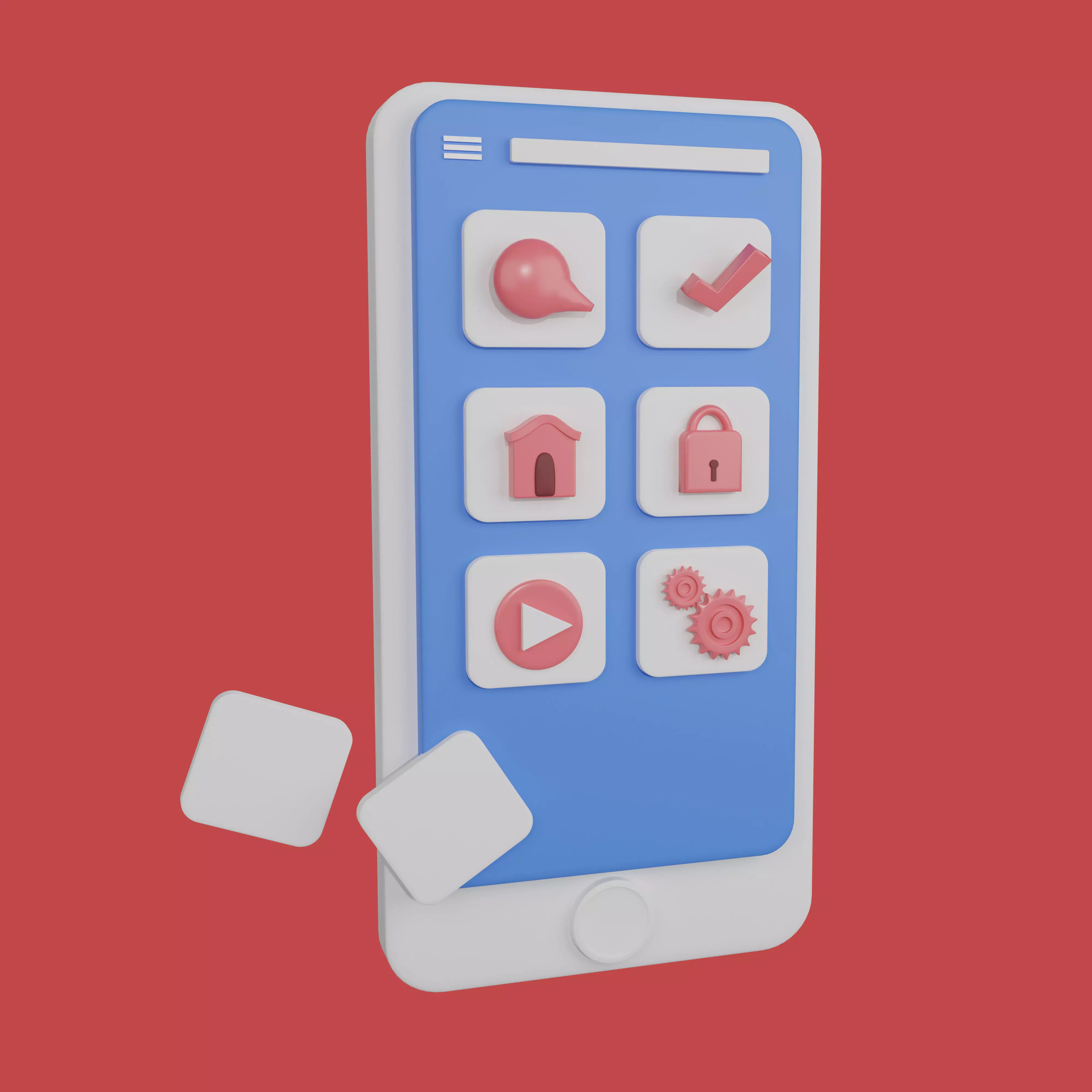 App Platflorm 3d icon 3D model_0