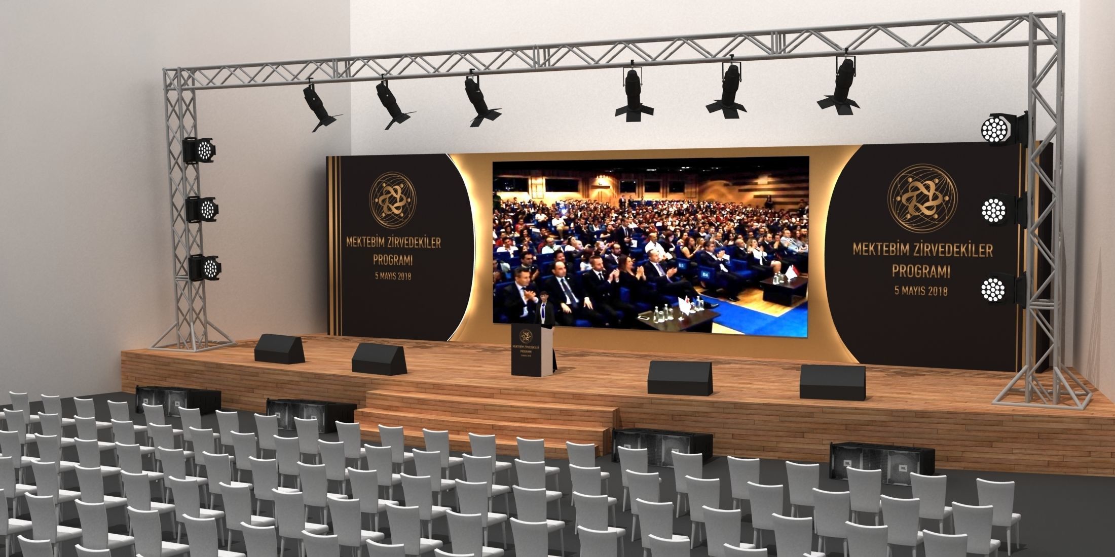 Conference Truss Stage Decor 85 3D model_2