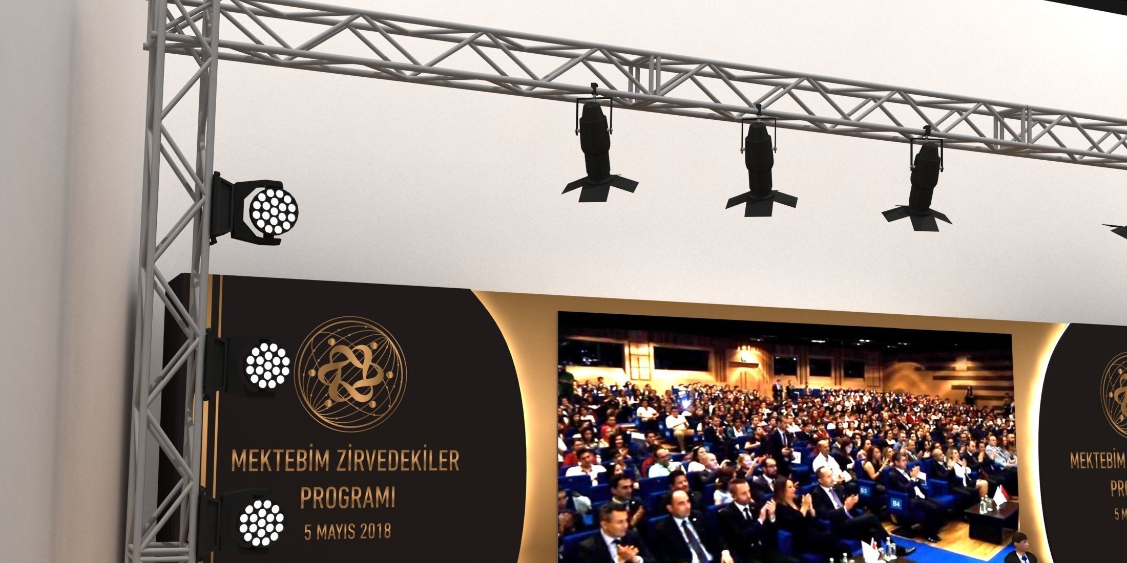 Conference Truss Stage Decor 85 3D model_5