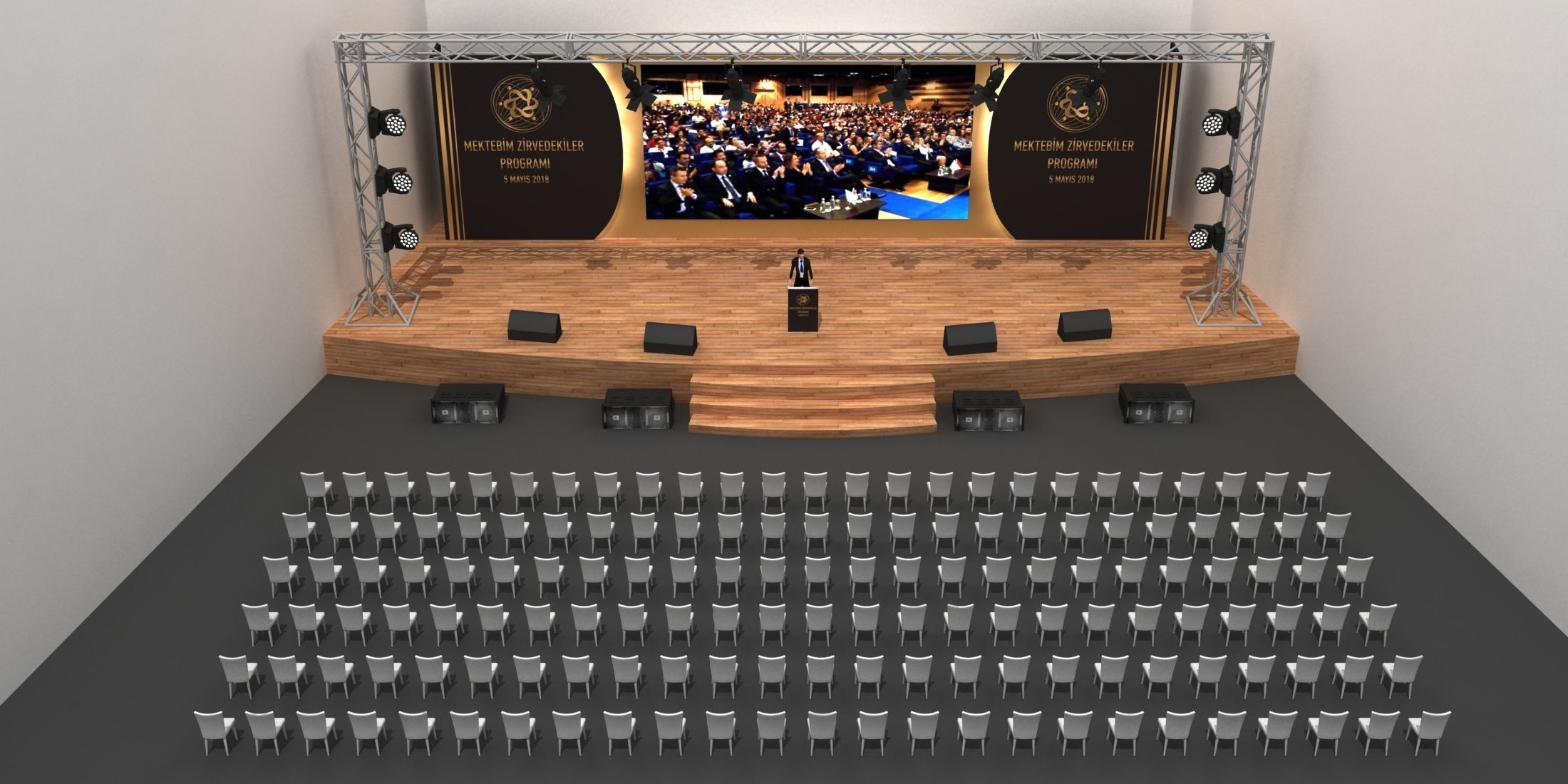 Conference Truss Stage Decor 85 3D model_3