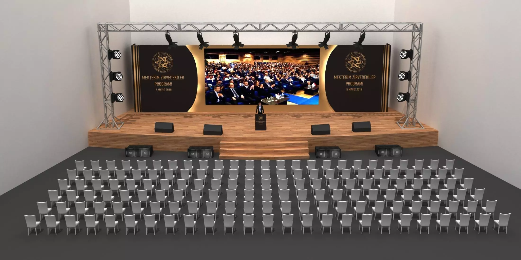 Conference Truss Stage Decor 85 3D model_0