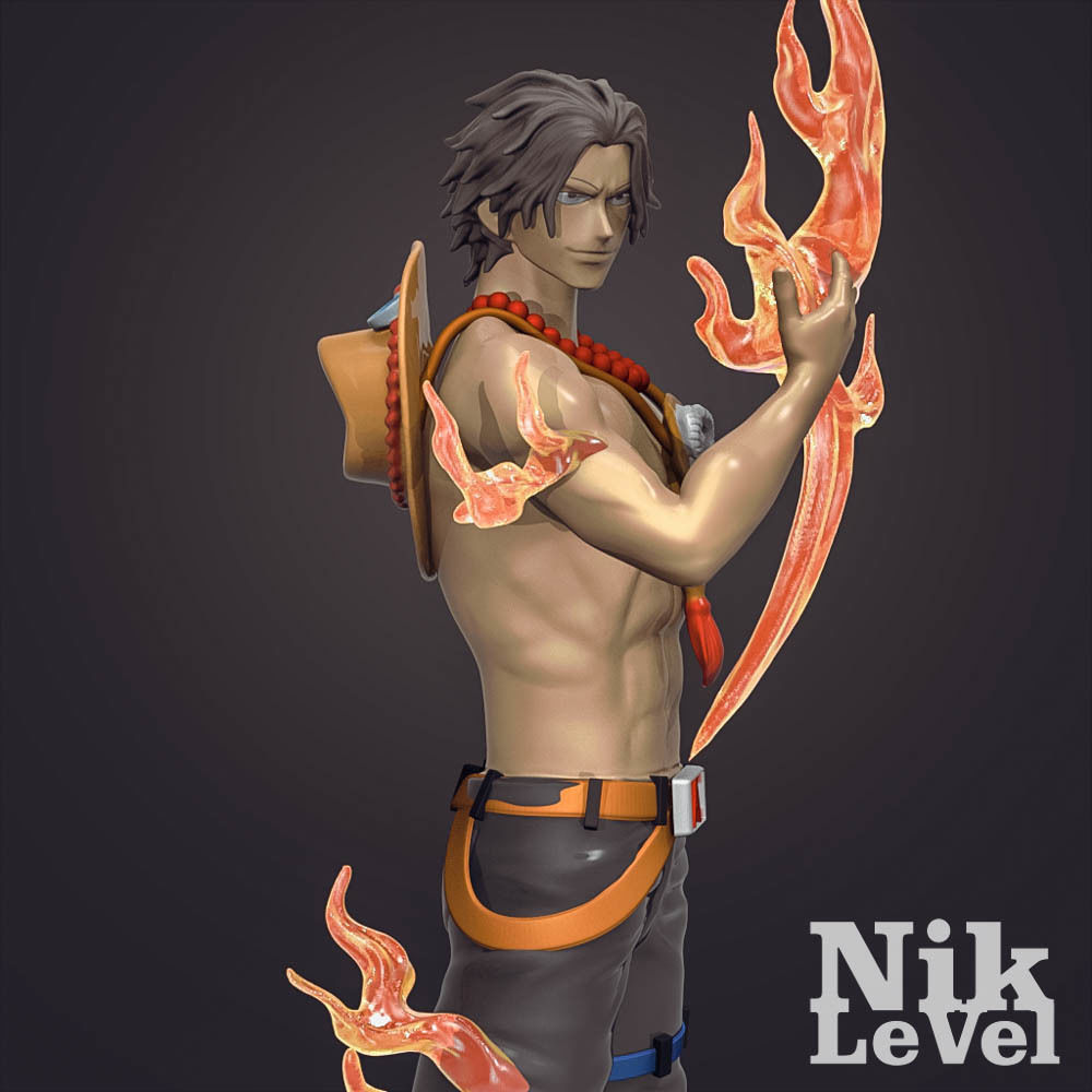 Portgas D  Ace OnePiece 3D Printable  3D print model_14