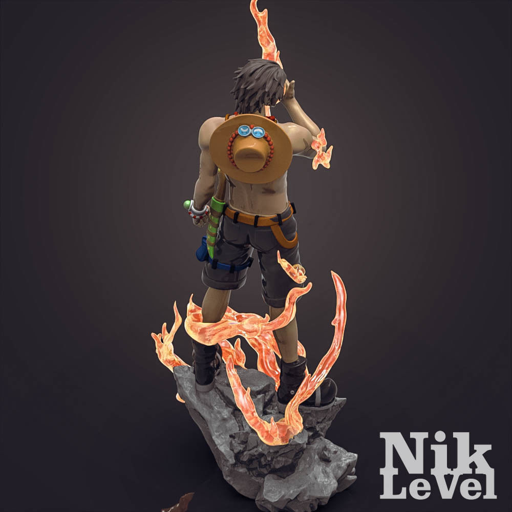 Portgas D  Ace OnePiece 3D Printable  3D print model_12
