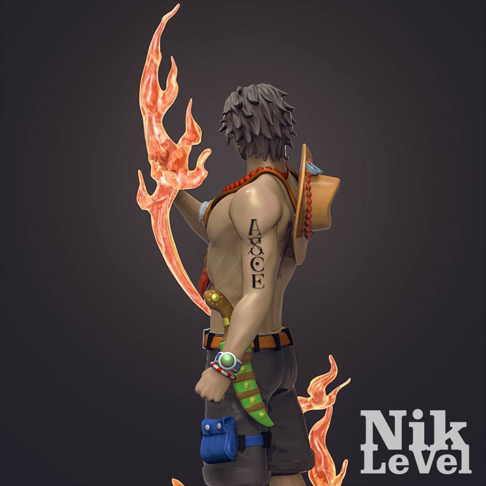 Portgas D  Ace OnePiece 3D Printable  3D print model_15