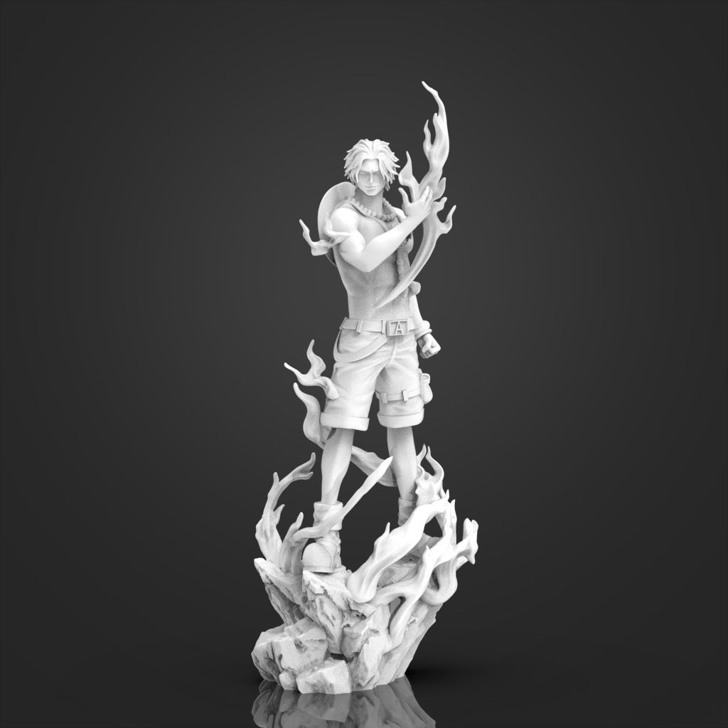 Portgas D  Ace OnePiece 3D Printable  3D print model_16