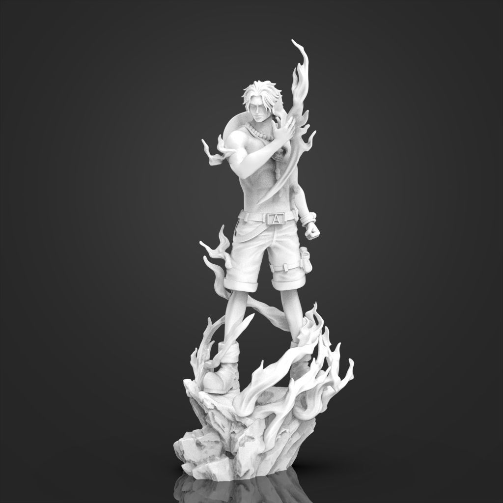 Portgas D  Ace OnePiece 3D Printable  3D print model_17