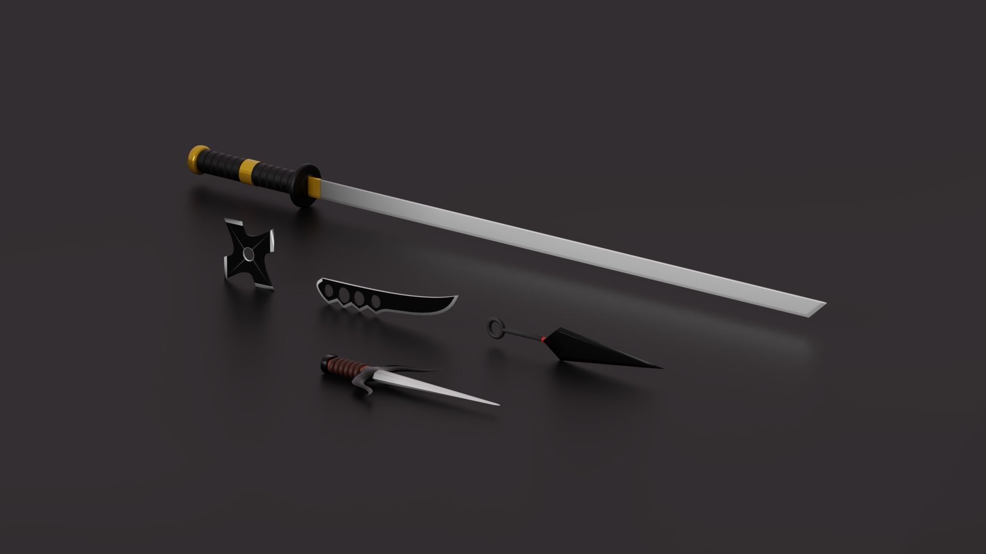 Weapon Props Softpack Low-poly 3D model_2