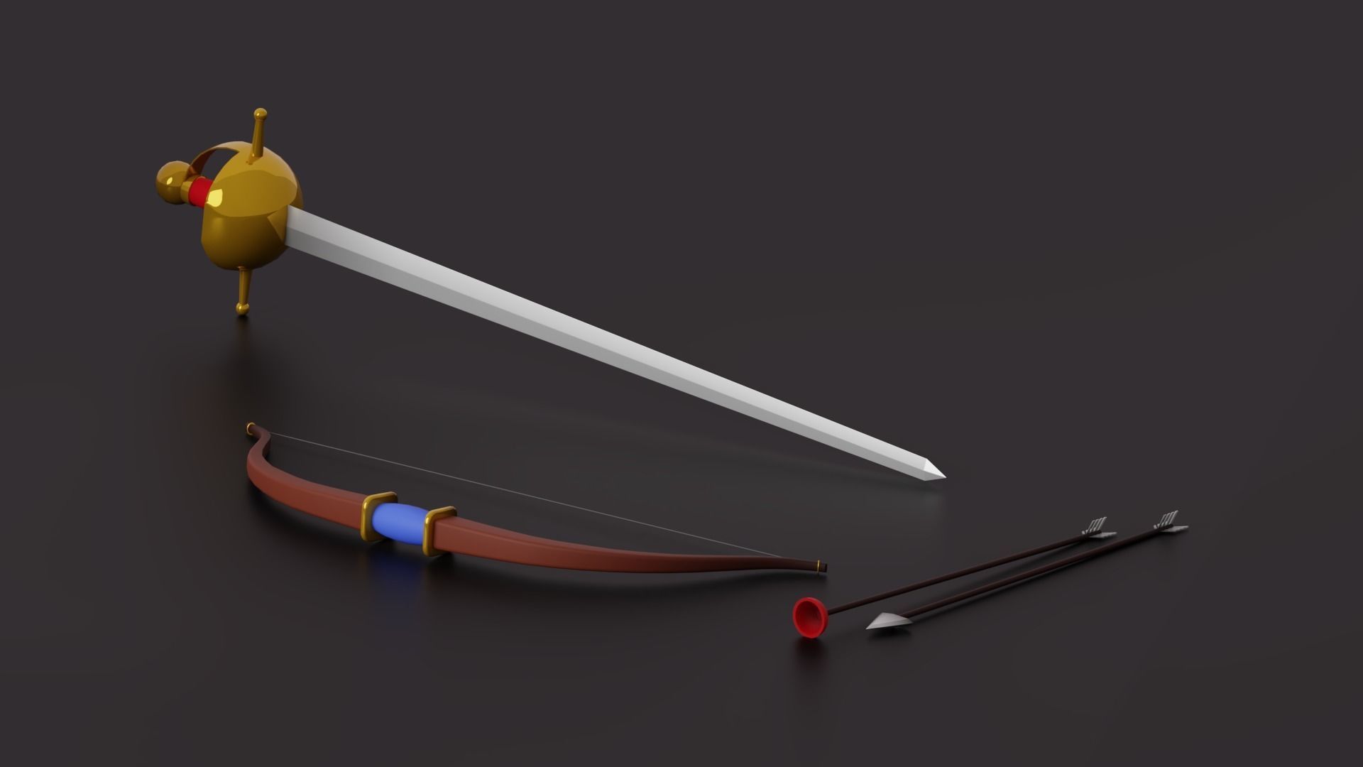 Weapon Props Softpack Low-poly 3D model_5