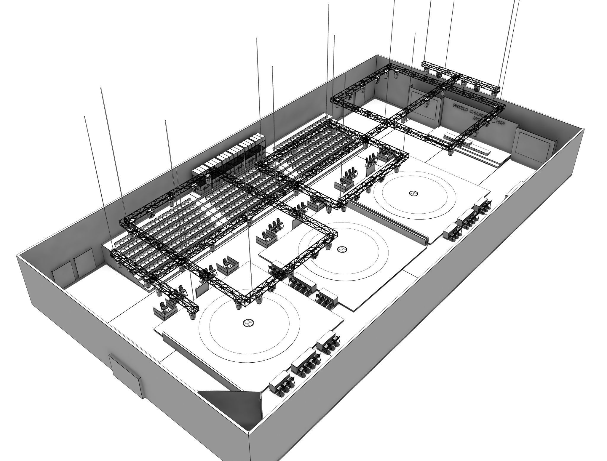 Wrestle Sports Hall 02 3D model_6