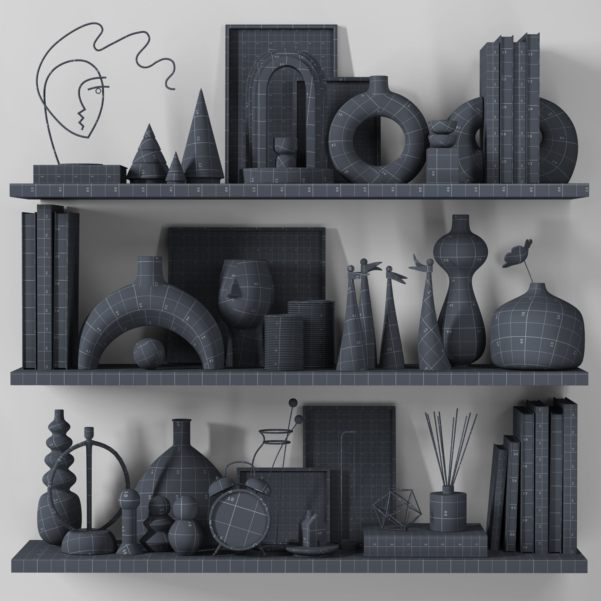 decorative set 04 3D model_6