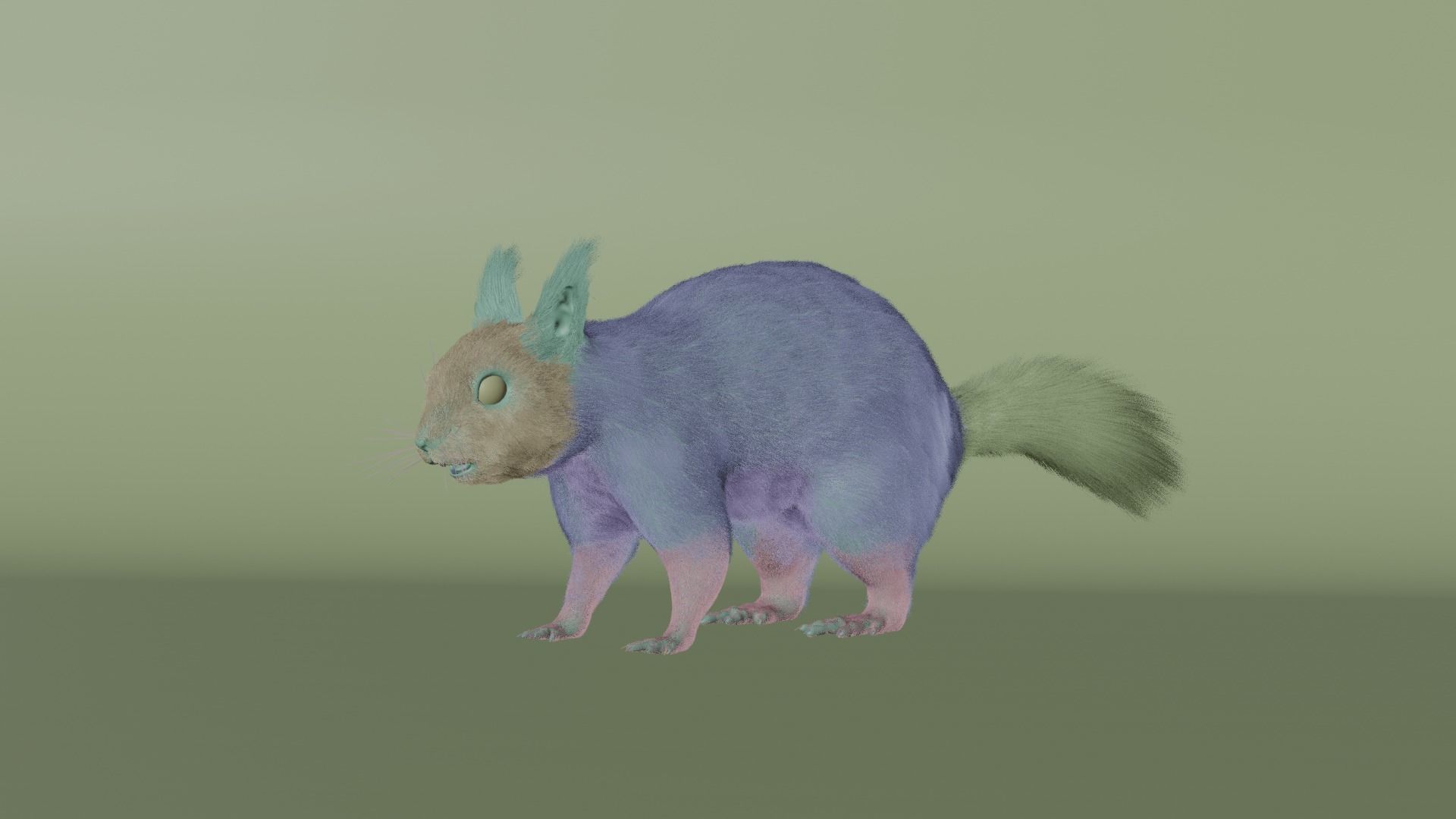 Squirrel Realistic Blender 3D model_16