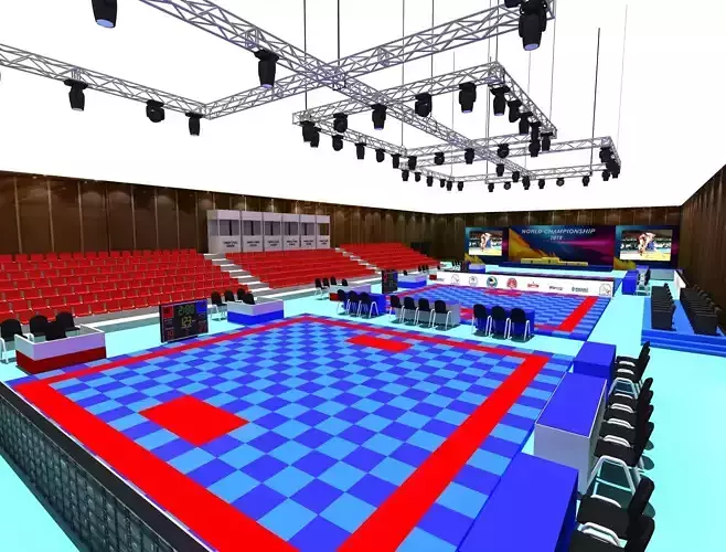 Wrestle Sports Arena 01 3D model