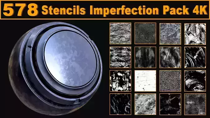578 Stencils Imperfection Pack 4K Texture