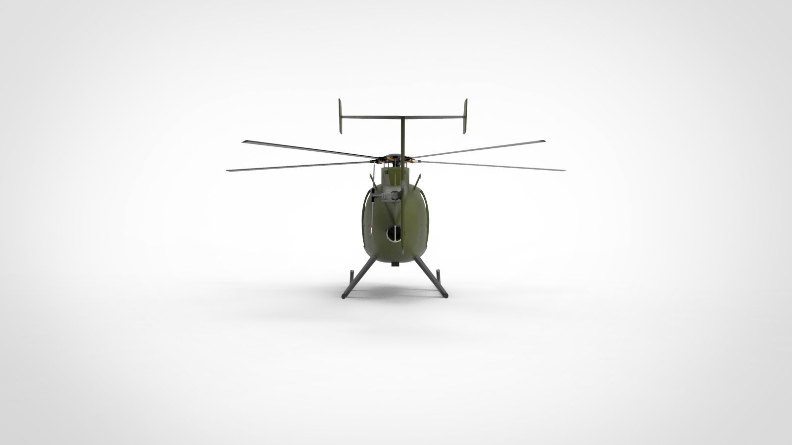 Helicopter MD500 3D model_2