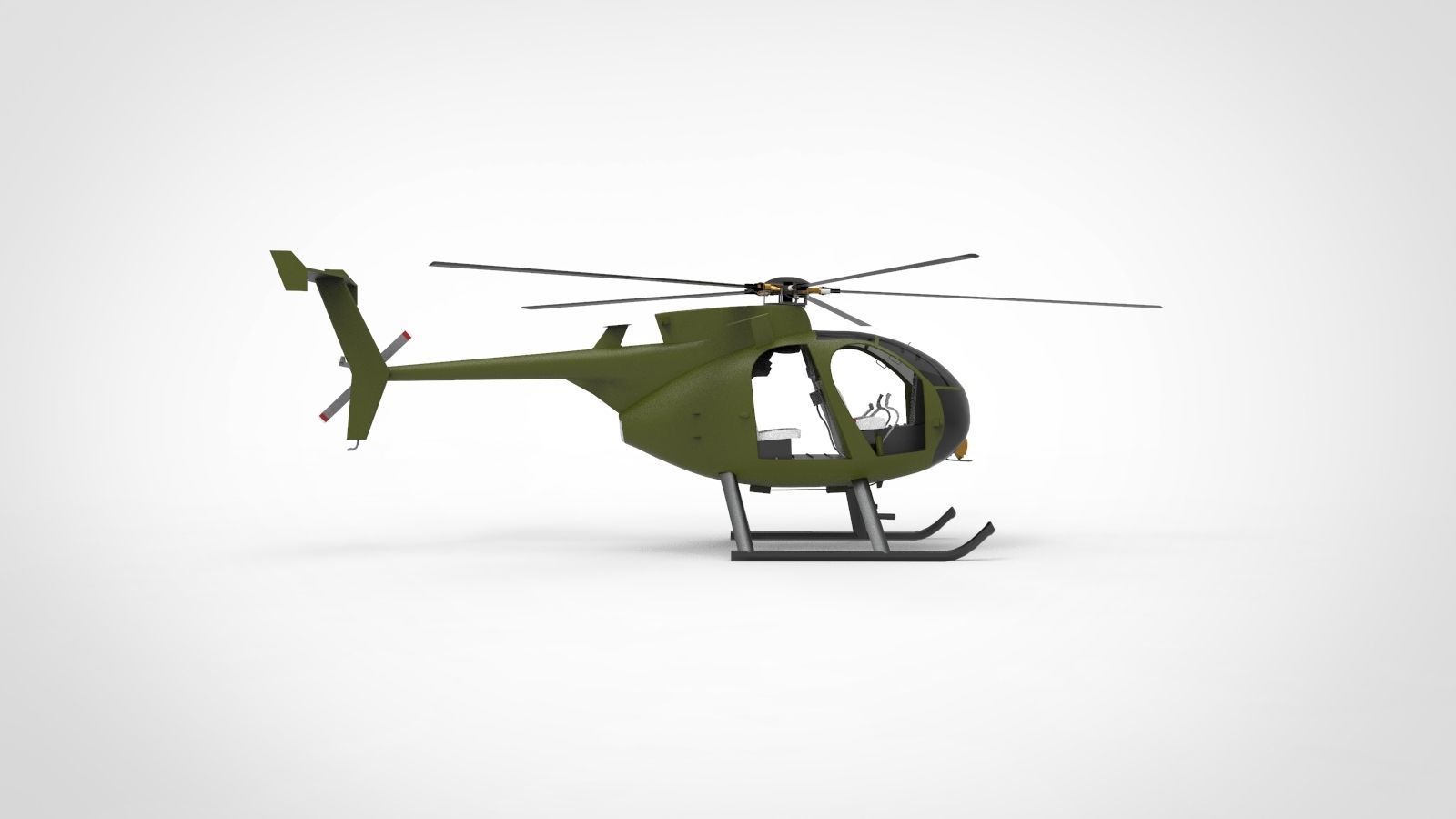 Helicopter MD500 3D model_4