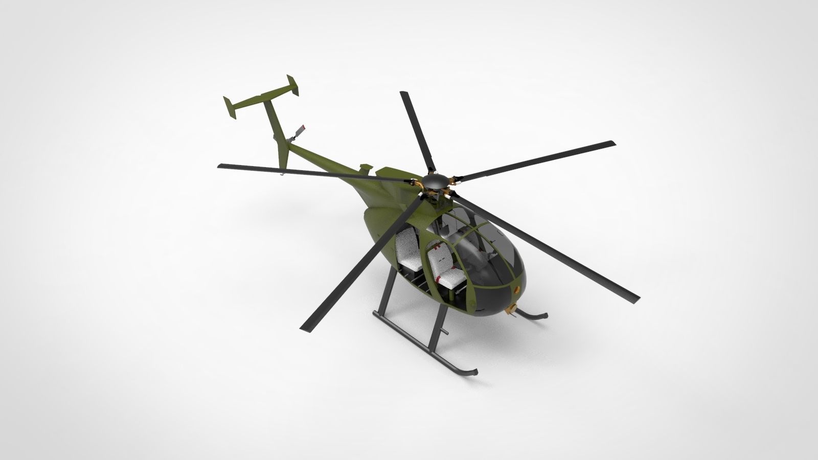 Helicopter MD500 3D model_1