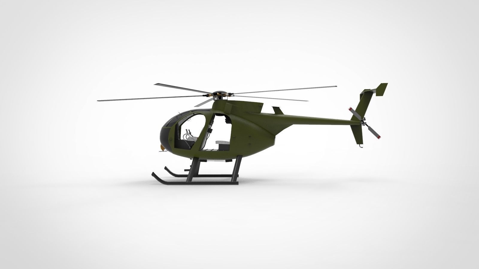 Helicopter MD500 3D model_5