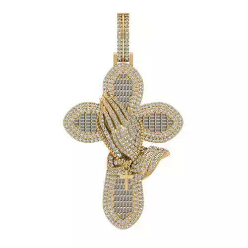 PRAYING HAND CROSS PENDANT