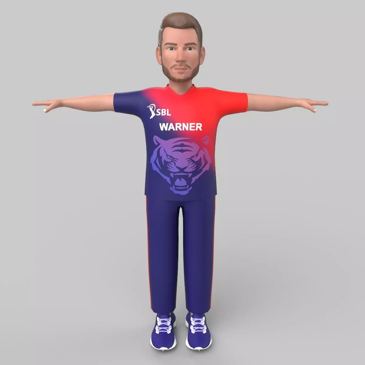 David Warner 3D model