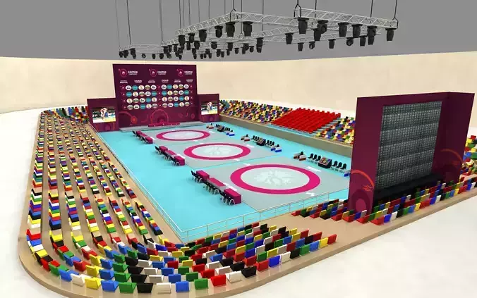 Big Olympic Sports Arena 04 3D model