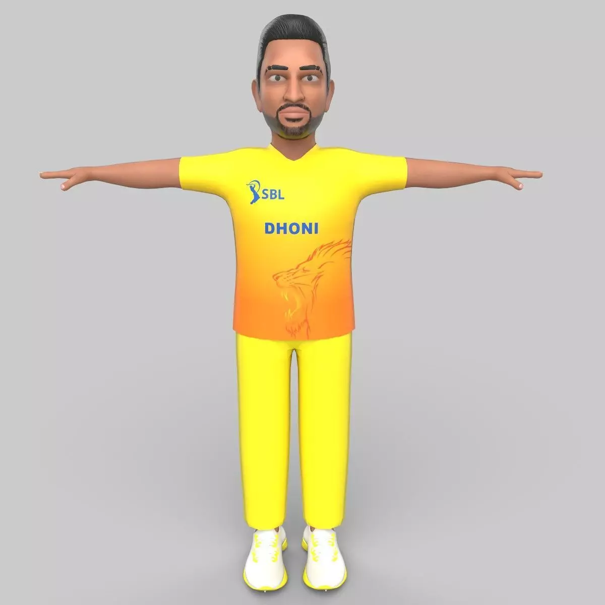 Dhoni 3D model_0