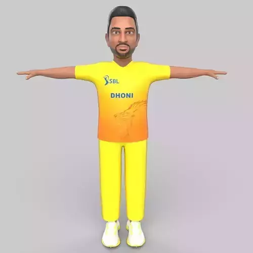 Dhoni 3D model Dhoni 3D model