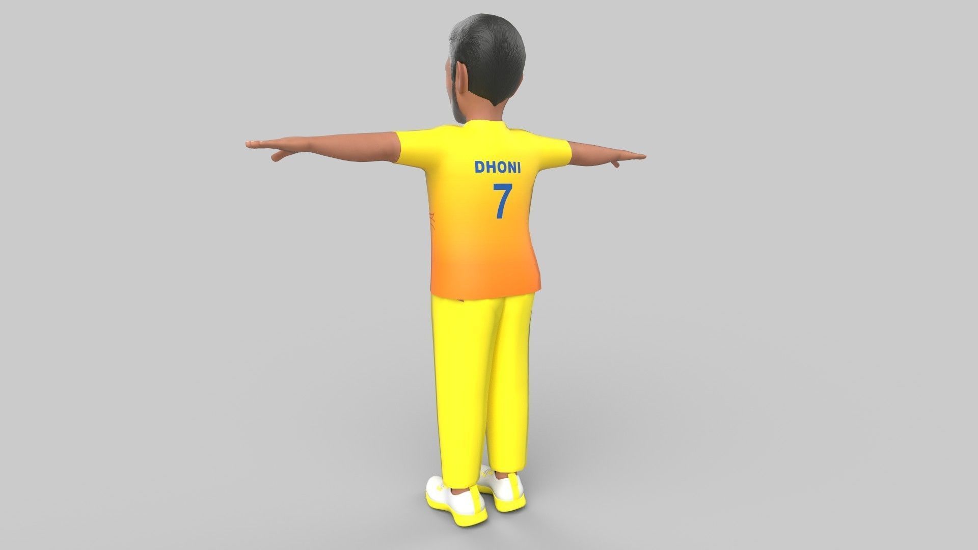 Dhoni 3D model_3