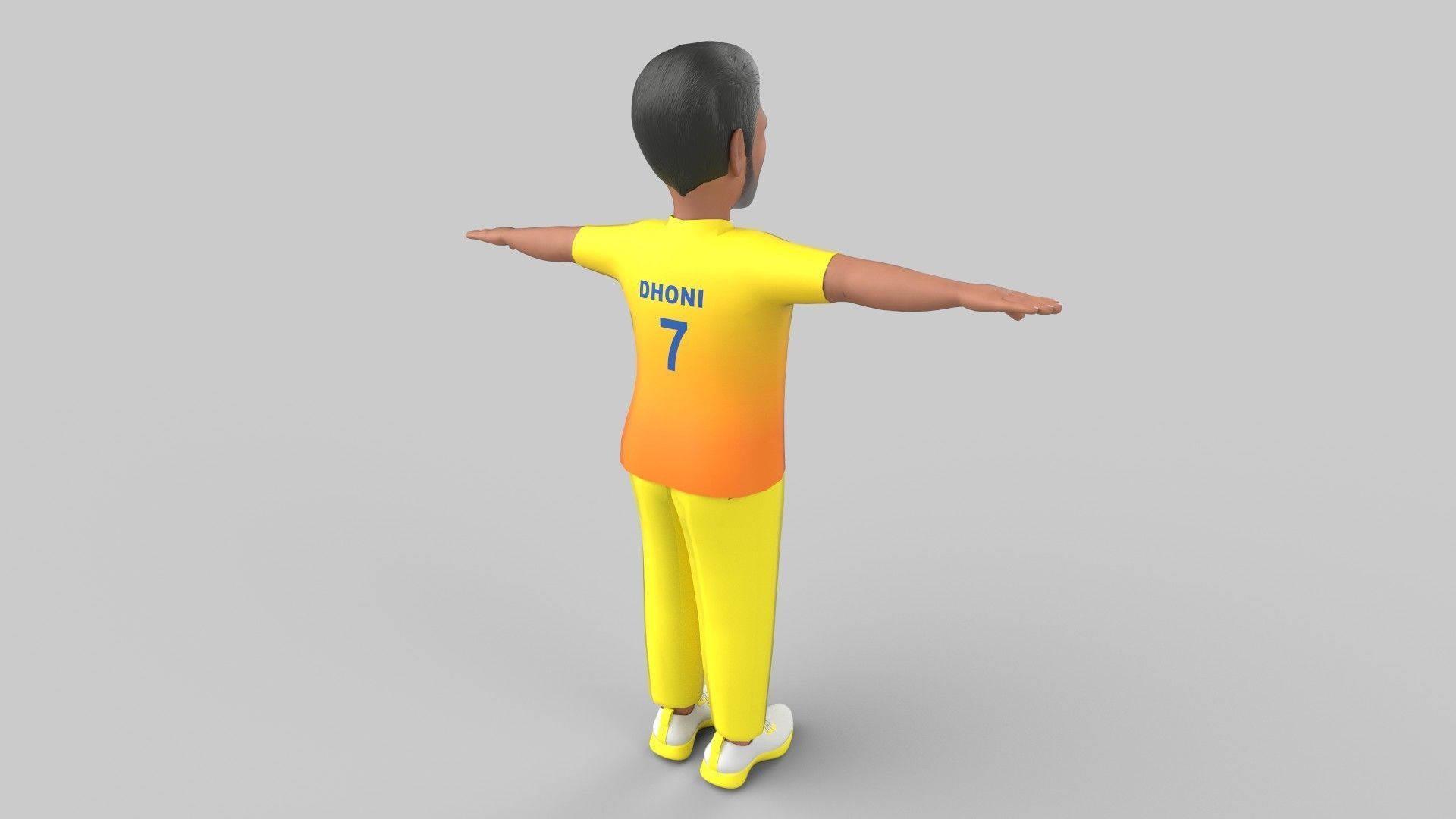 Dhoni 3D model_4