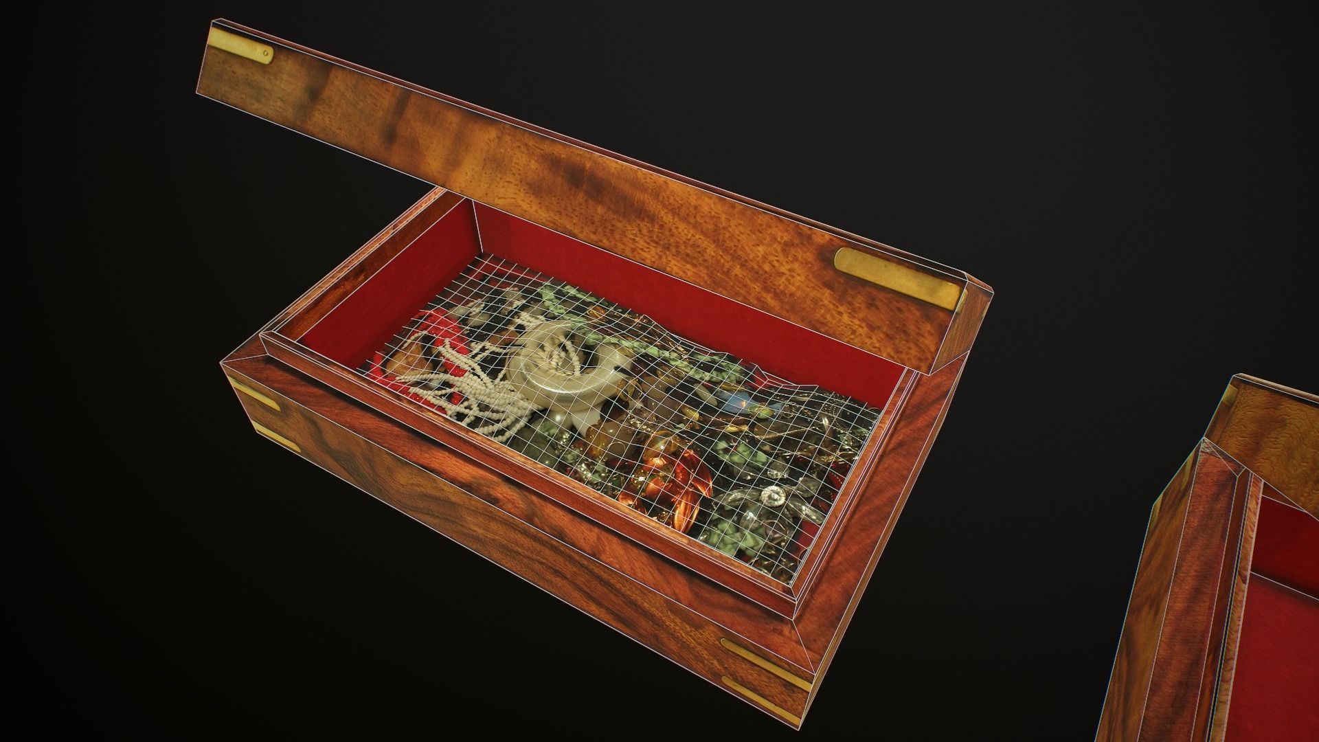 Old Books and Boxes Low-poly 3D model_38