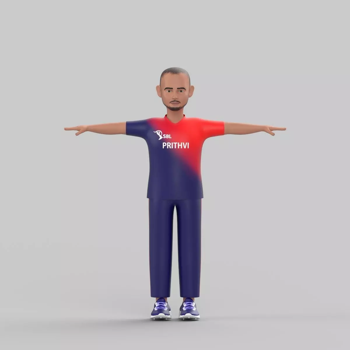 Prithvi Shaw 3D model_0