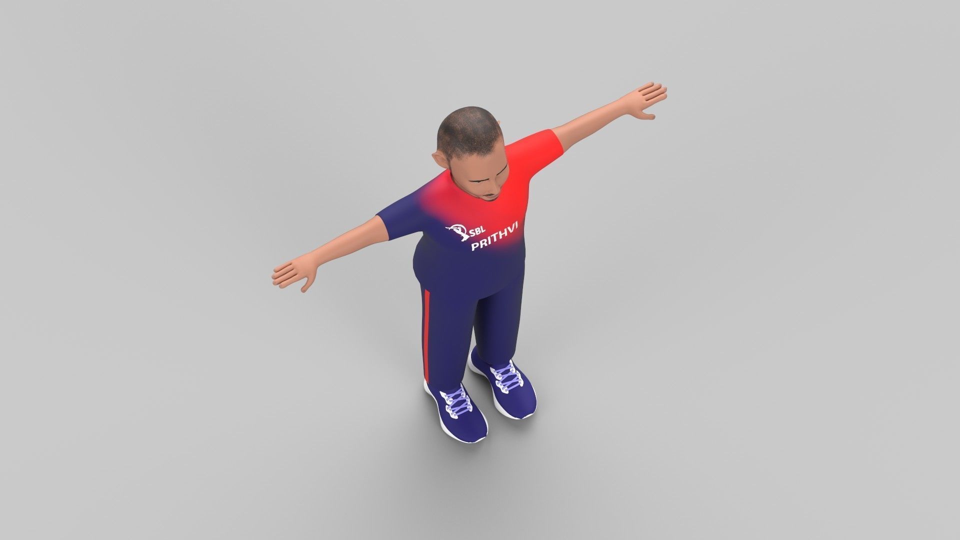 Prithvi Shaw 3D model_4