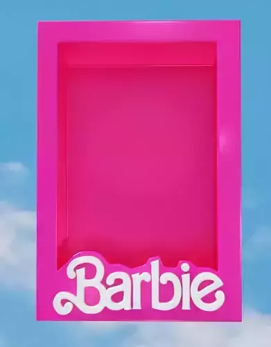 Barbie box and Lettering 3D Model 3D model