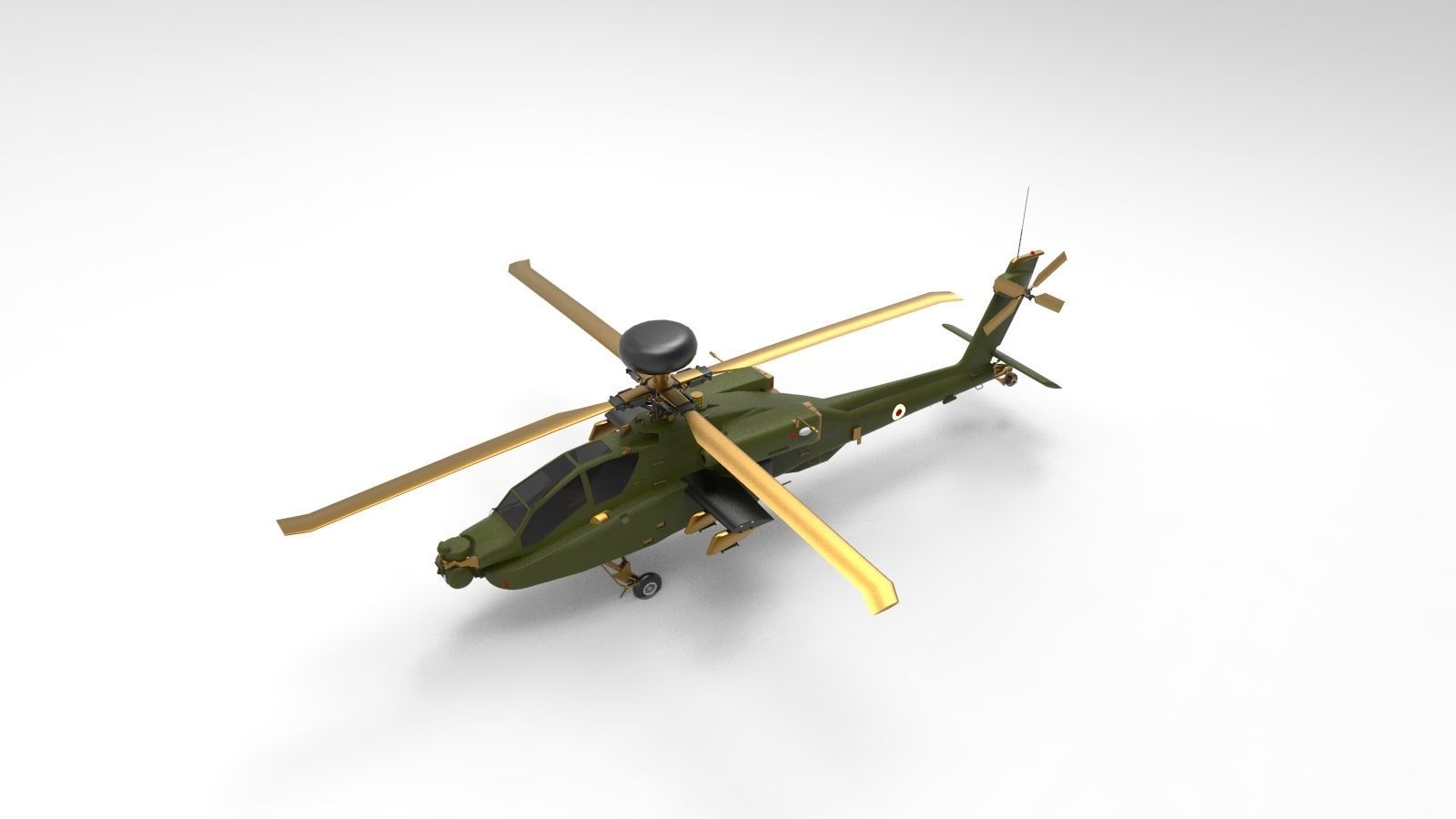 AH-64 Apache helicopter 3D model_1
