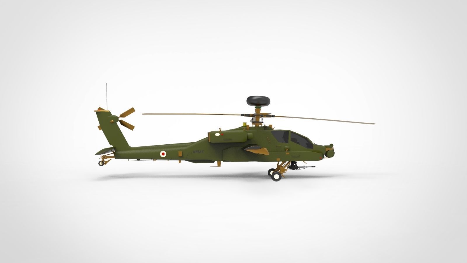 AH-64 Apache helicopter 3D model_3