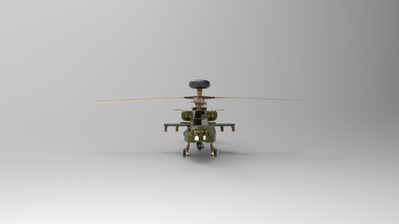 AH-64 Apache helicopter 3D model_2