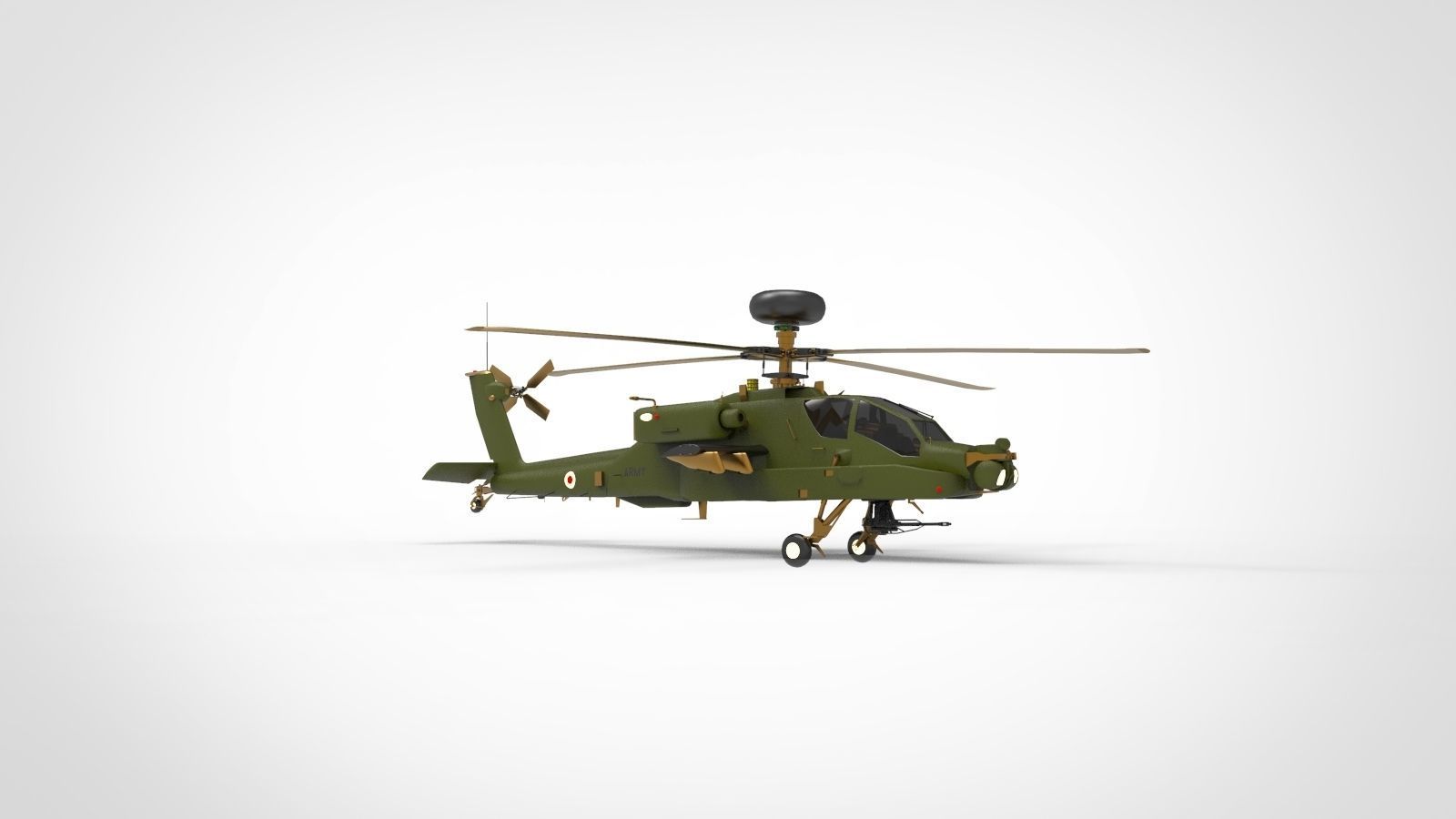 AH-64 Apache helicopter 3D model_5