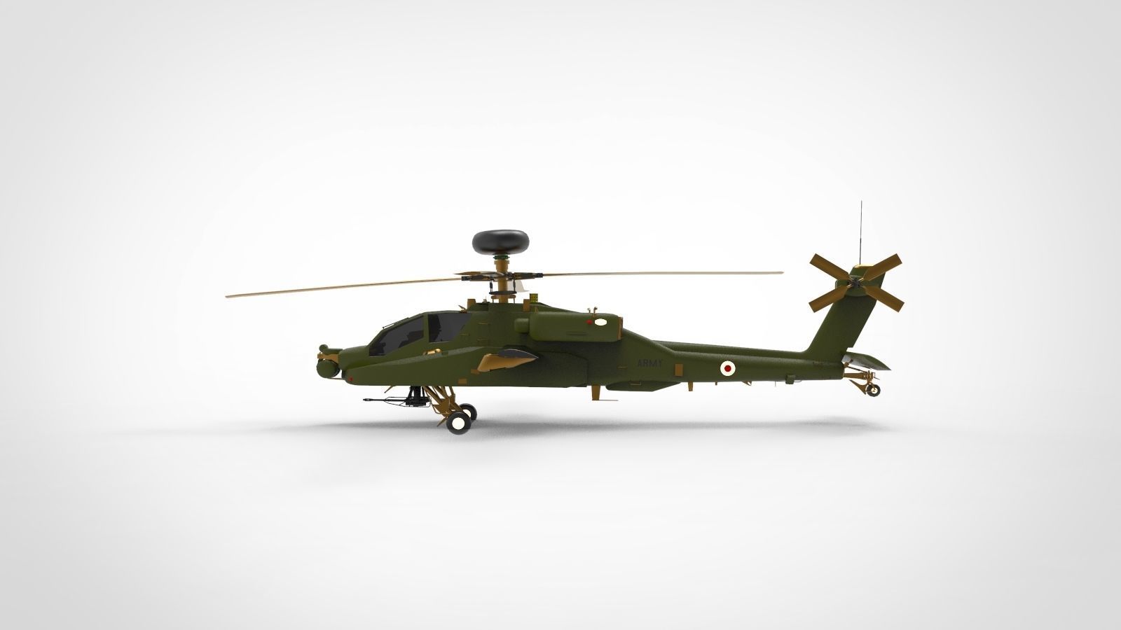 AH-64 Apache helicopter 3D model_4