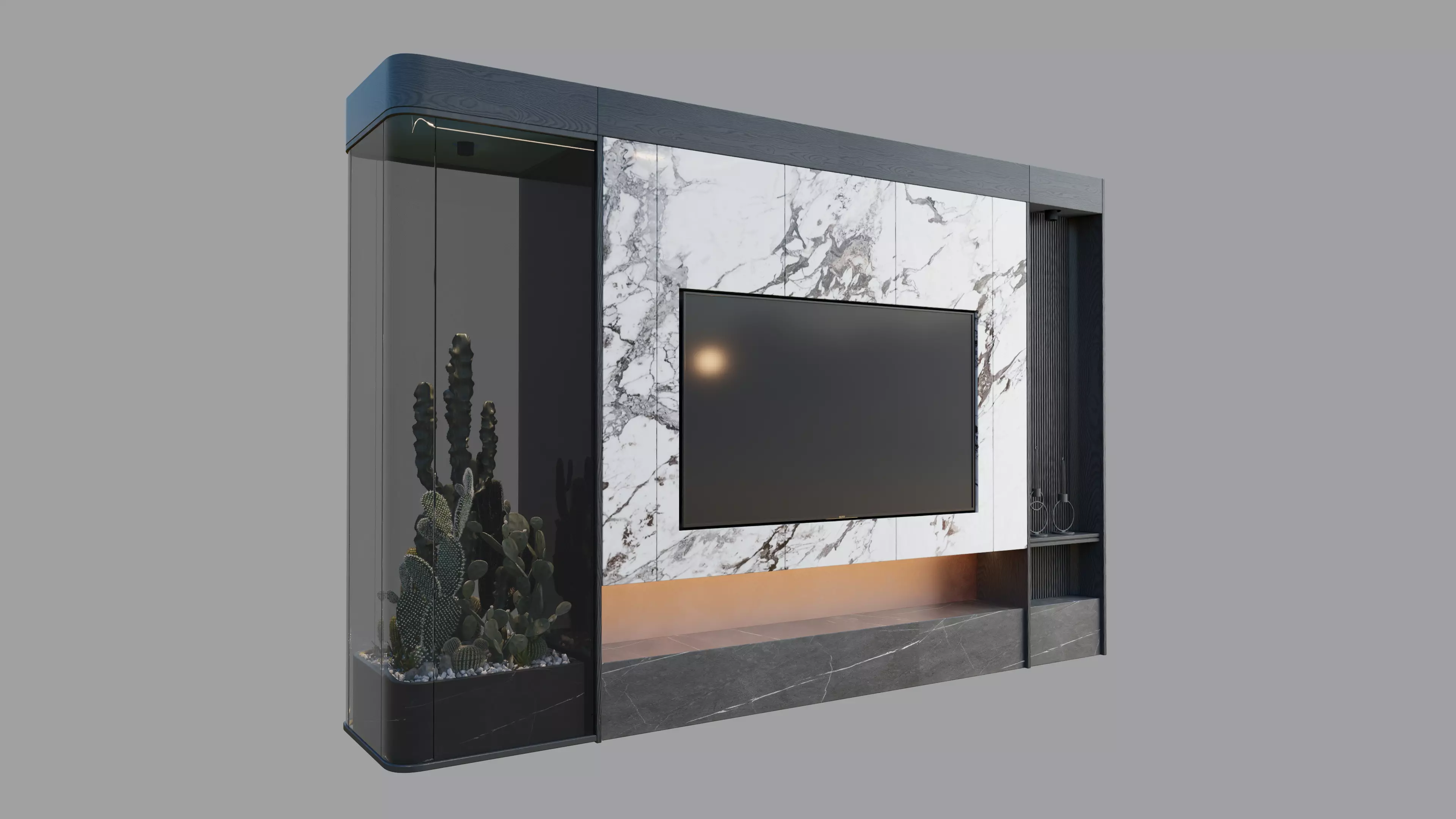 Tv Display Vray Free 3D model_0