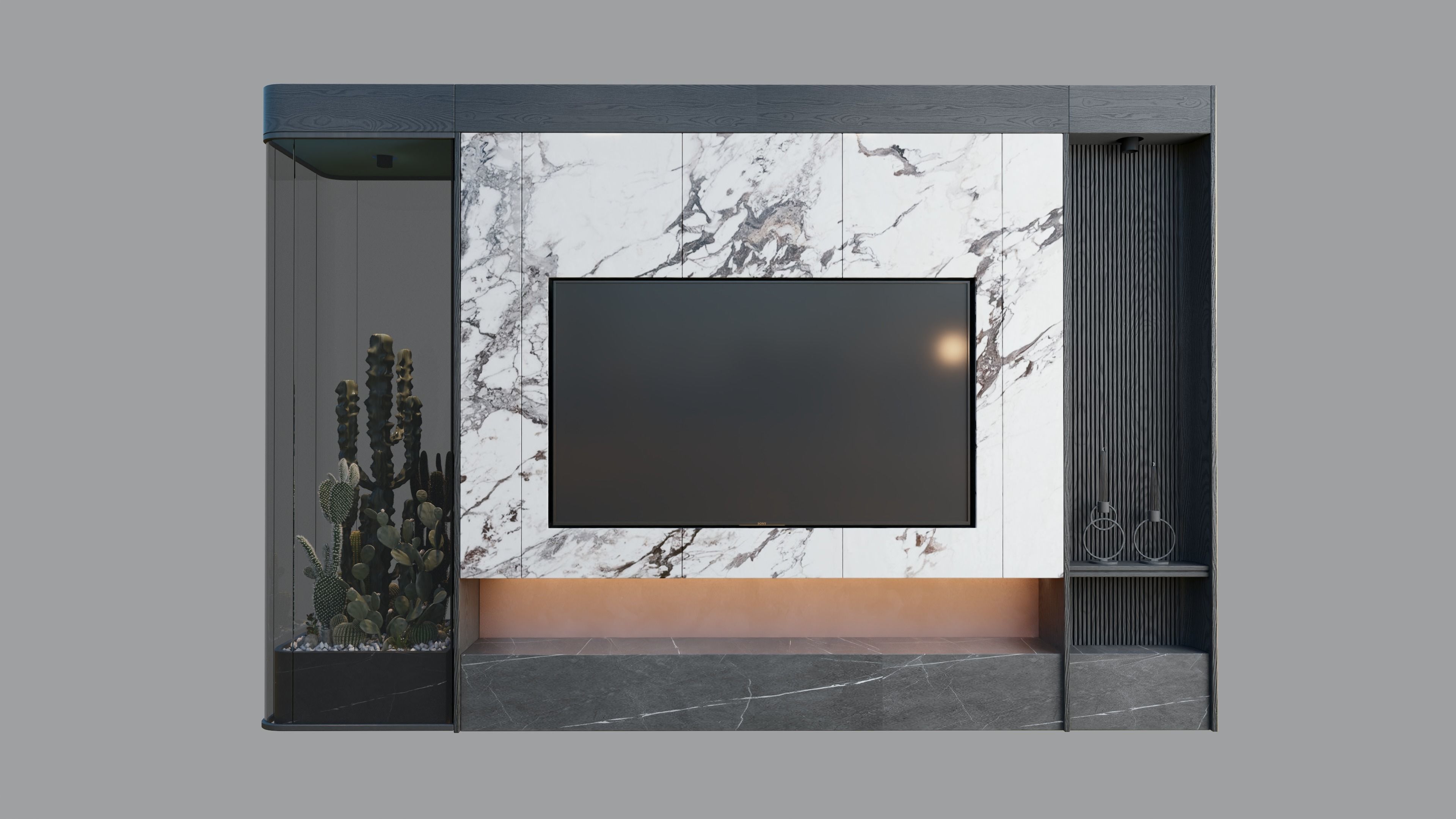 Tv Display Vray Free 3D model_1