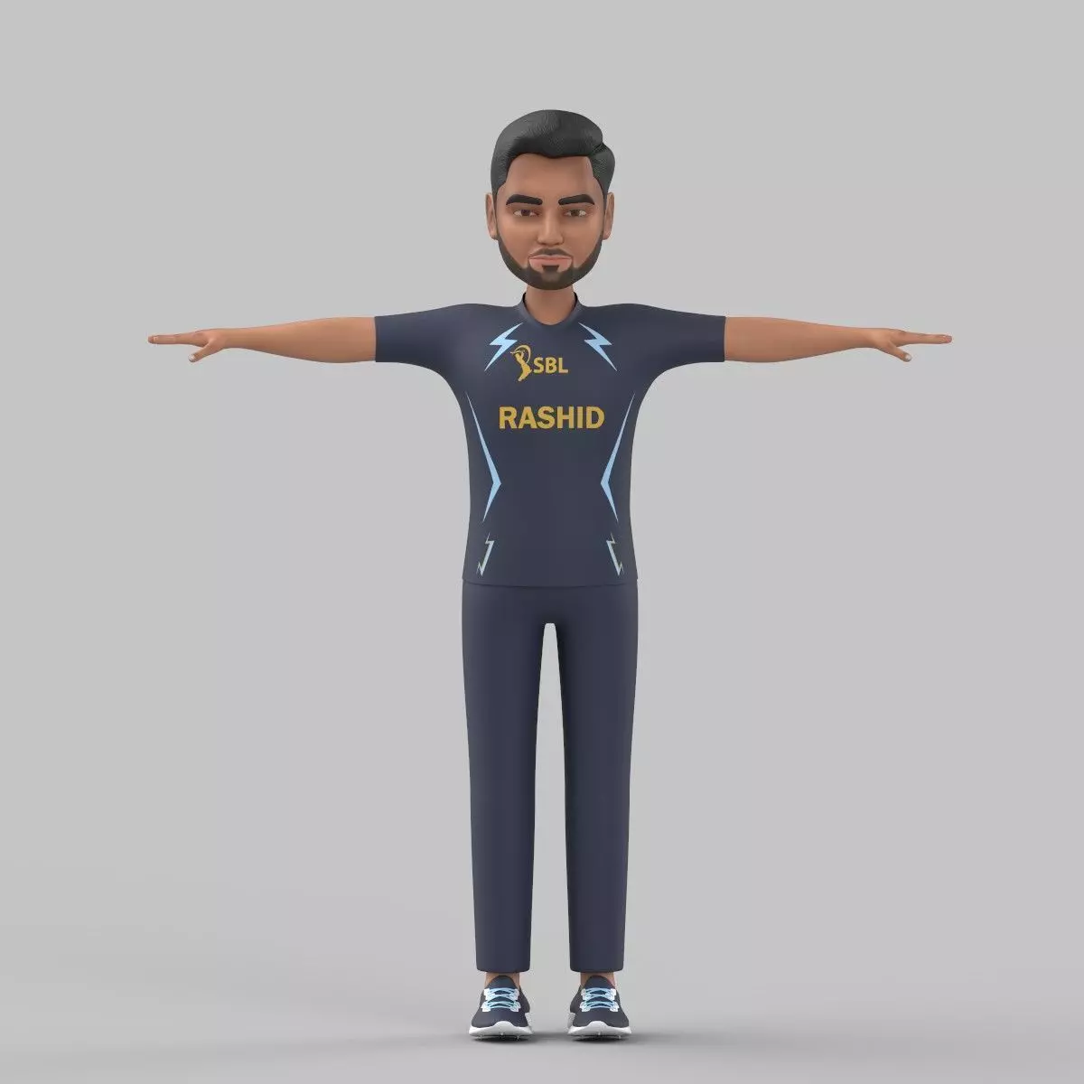 Rashid khan 3D model