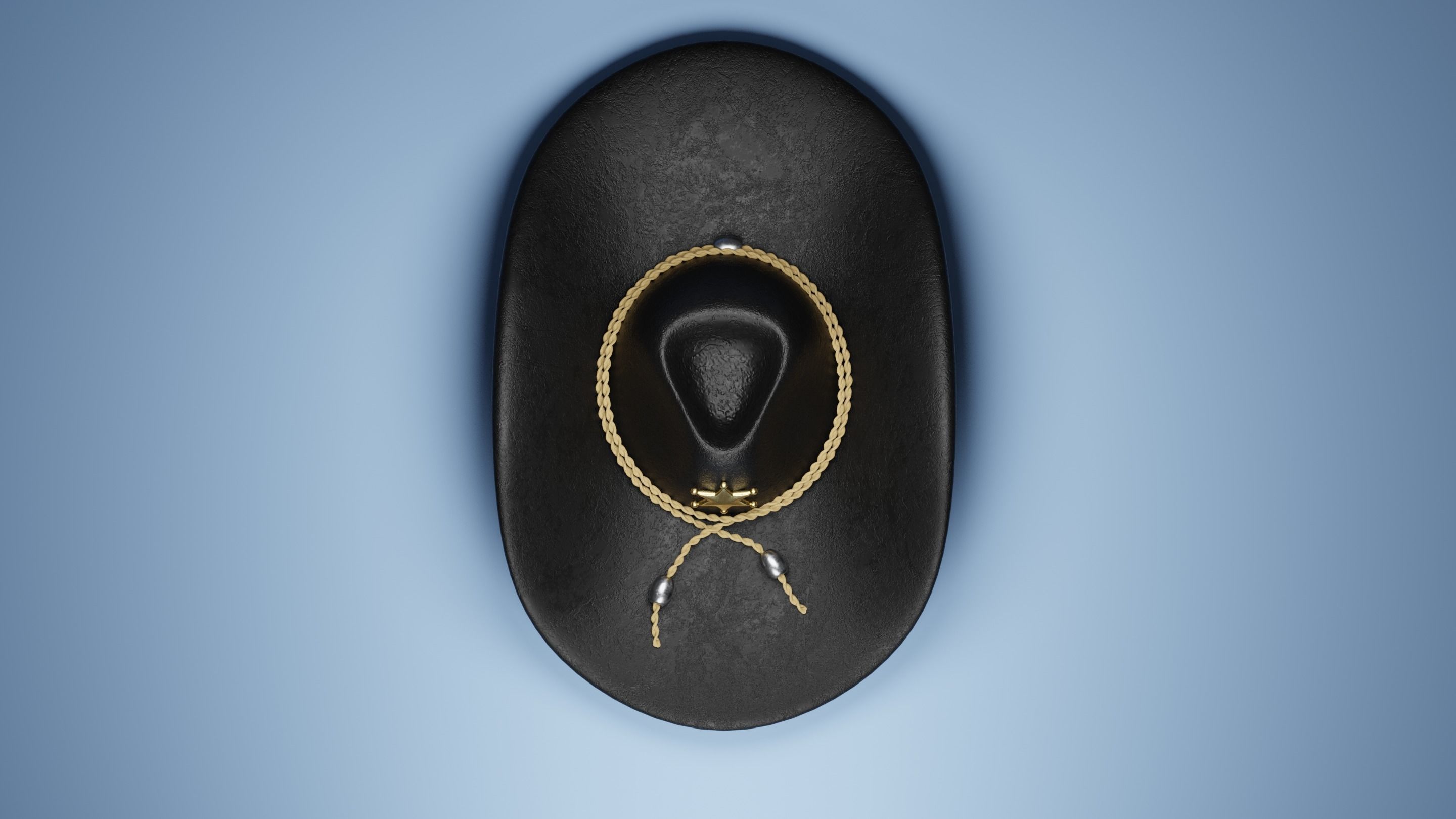 Cowboy Hat Low-poly 3D model_5