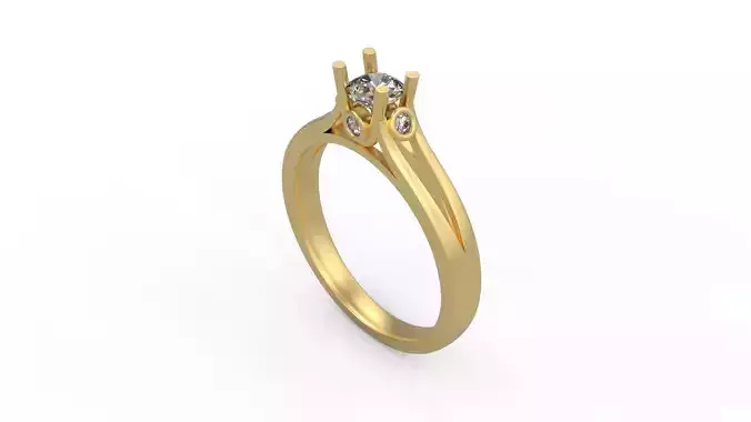 Woman Solitaire Ring 675