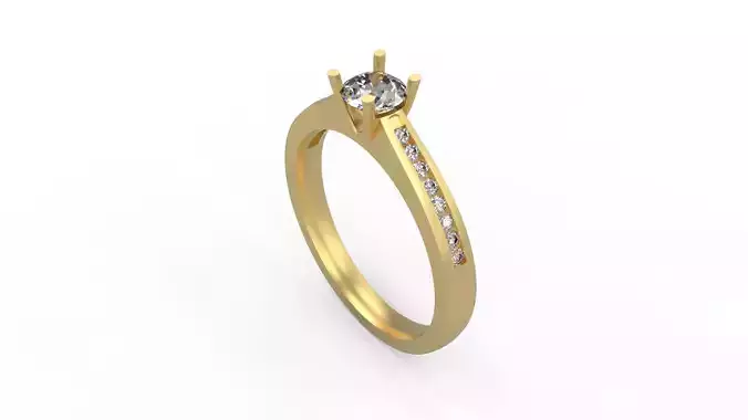 Woman Solitaire Ring 678