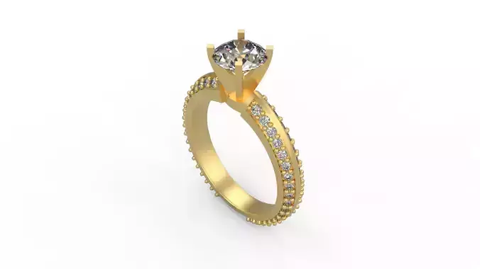 Woman Solitaire Ring 679